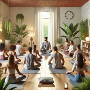 Realistic image of a sophrology group session (1)