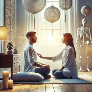 Realistic image of a sophrology individual session